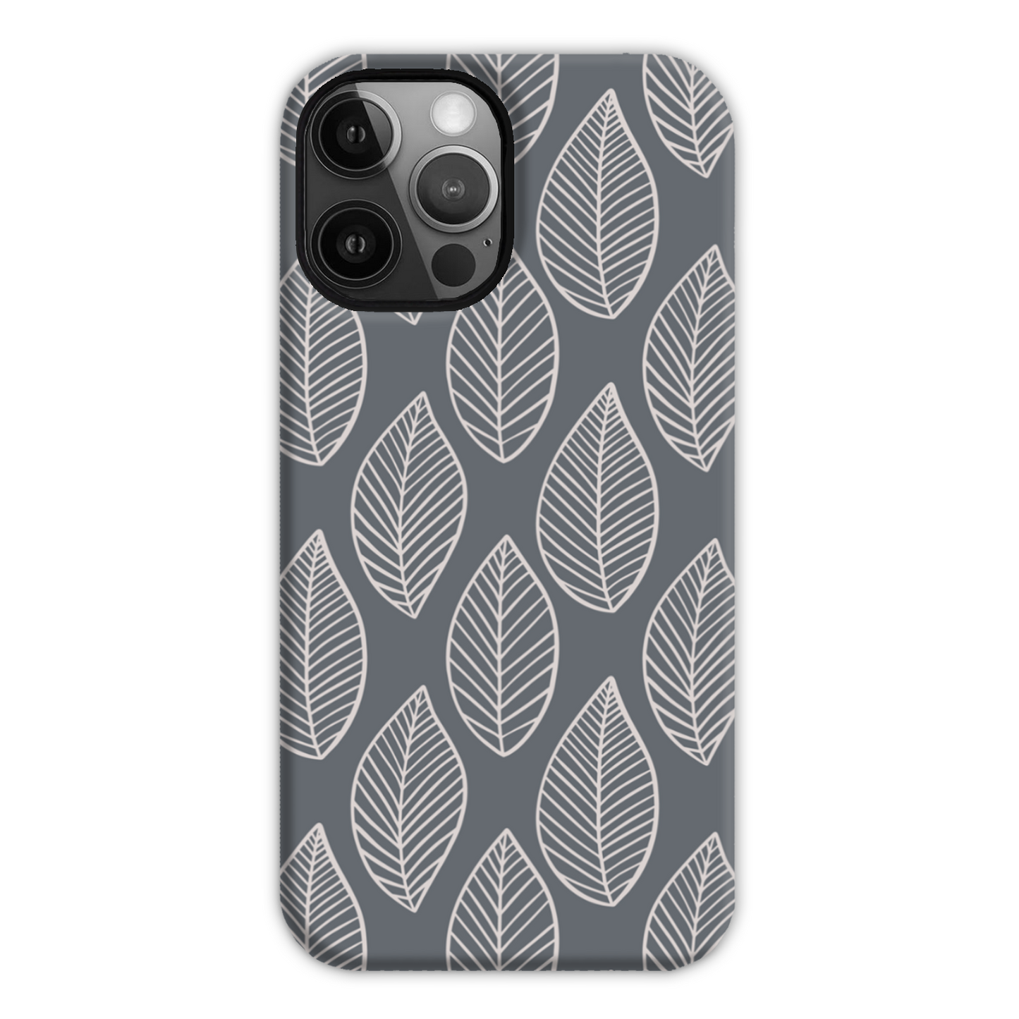 Grey Leaf Tough Phone Case