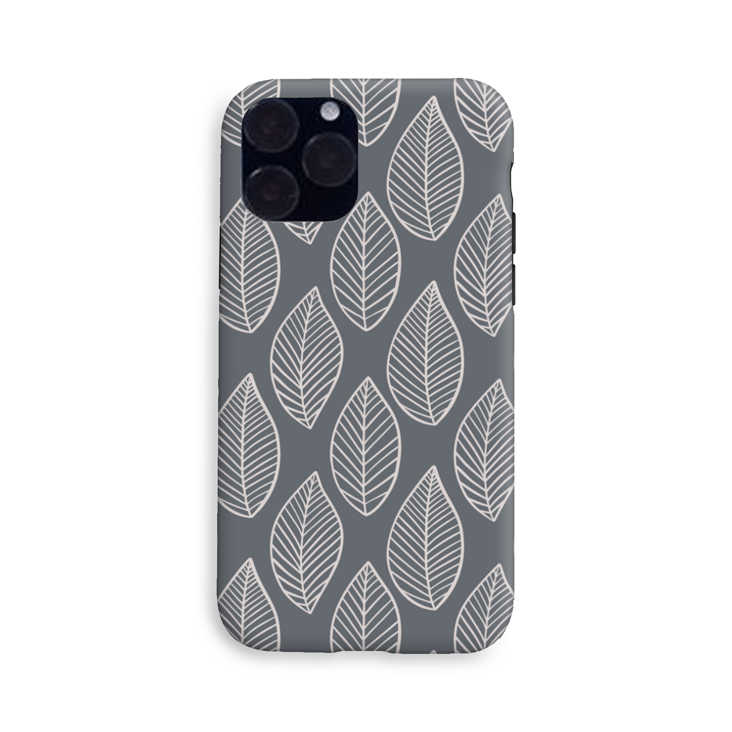 Grey Leaf Tough Phone Case