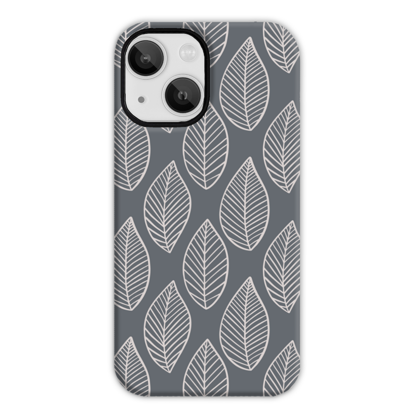 Grey Leaf Tough Phone Case