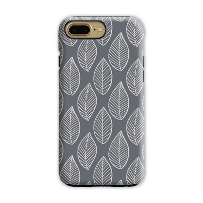 Grey Leaf Tough Phone Case