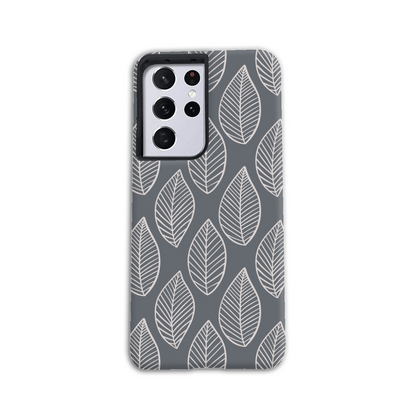 Grey Leaf Tough Phone Case