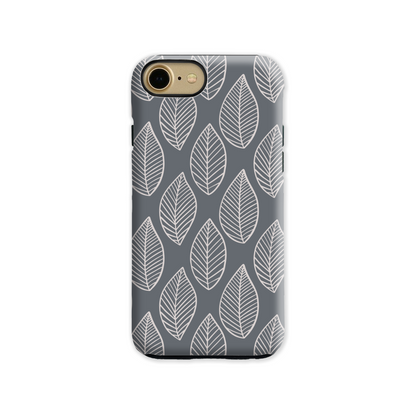 Grey Leaf Tough Phone Case