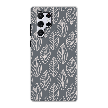 Grey Leaf Tough Phone Case