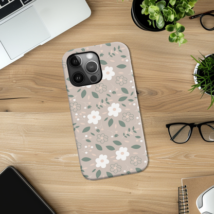 Nude Florals Tough Phone Case