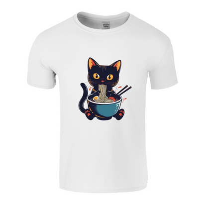 Noodle Cat White T-shirt