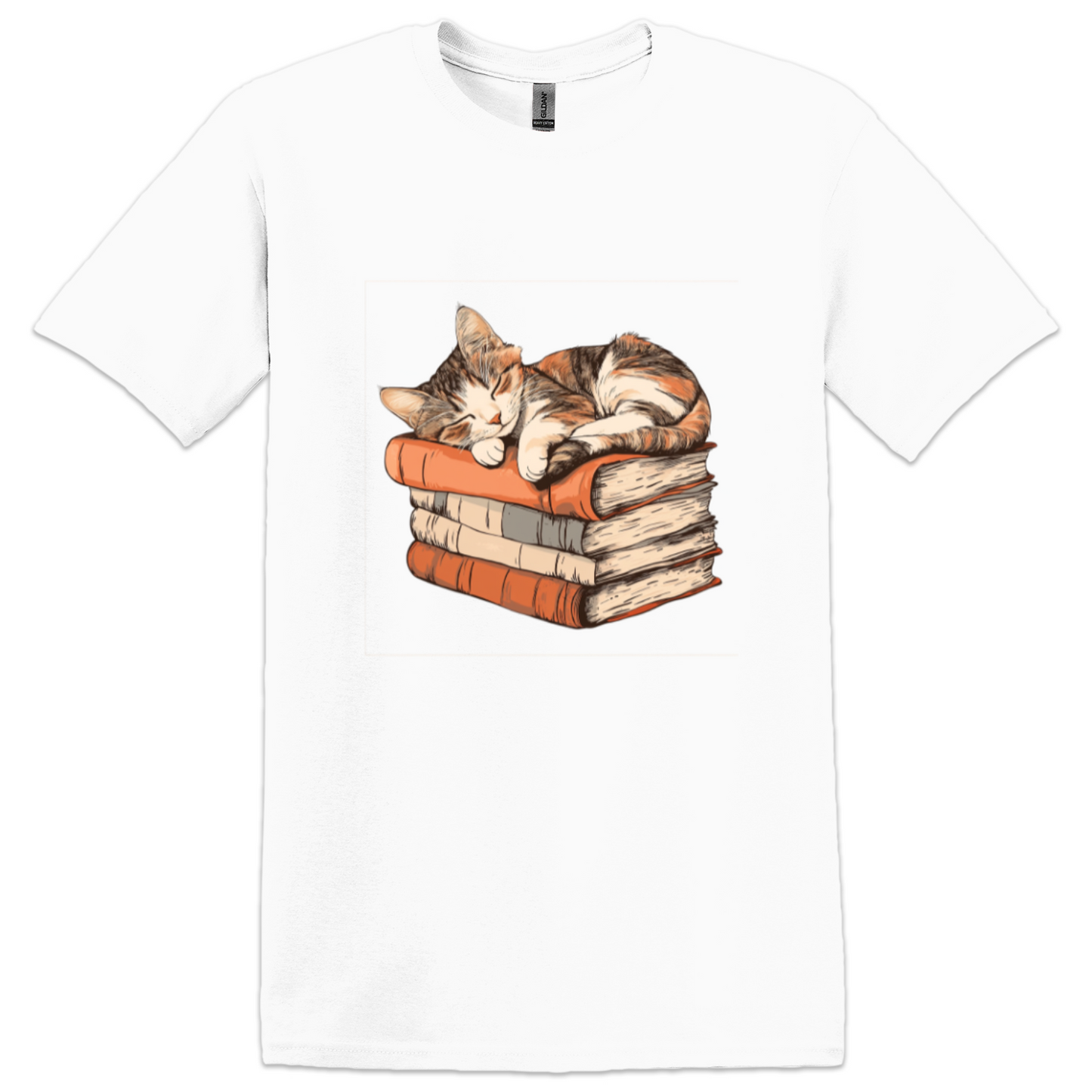 Sleeping Cat White Ladies T-shirt
