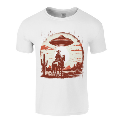 Cowboy and Aliens White T-shirt