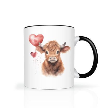 Heart Highland Cow 11oz  Mug
