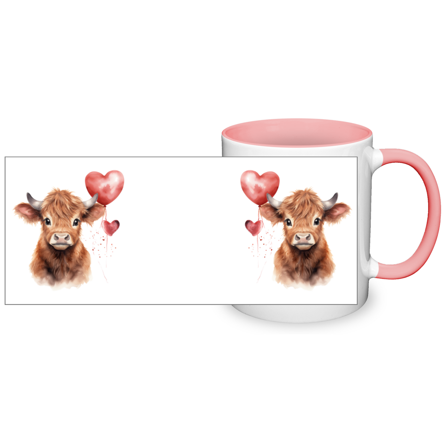 Heart Highland Cow 11oz  Mug