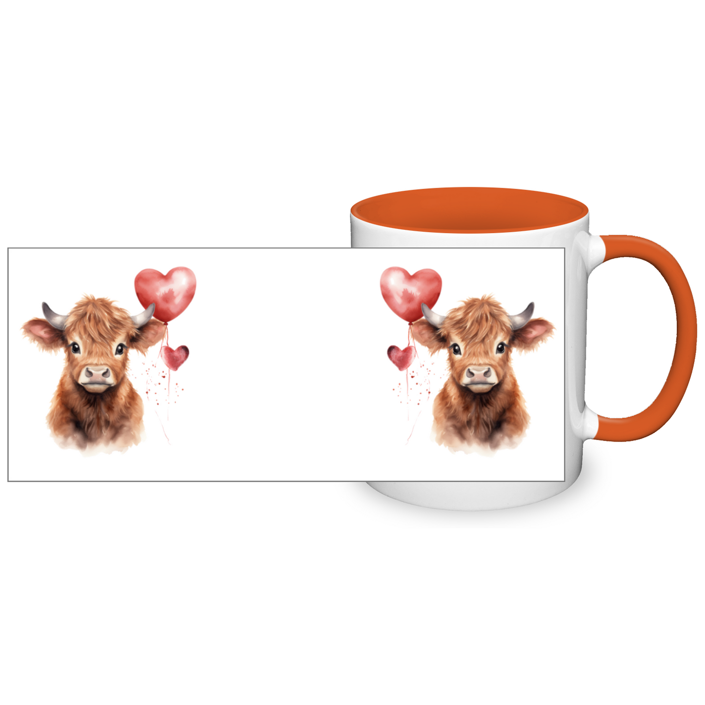 Heart Highland Cow 11oz  Mug