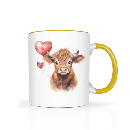 Heart Highland Cow 11oz  Mug