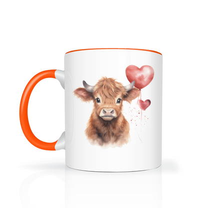 Heart Highland Cow 11oz  Mug
