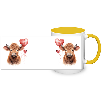 Heart Highland Cow 11oz  Mug