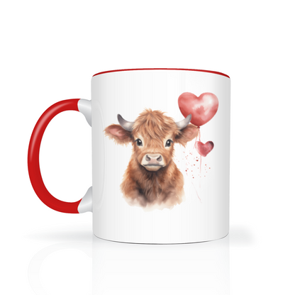 Heart Highland Cow 11oz  Mug