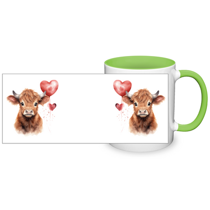 Heart Highland Cow 11oz  Mug