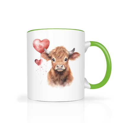 Heart Highland Cow 11oz  Mug