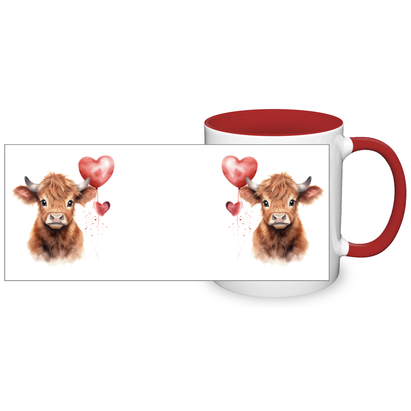 Heart Highland Cow 11oz  Mug
