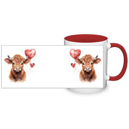 Heart Highland Cow 11oz  Mug