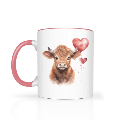 Heart Highland Cow 11oz  Mug