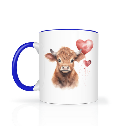 Heart Highland Cow 11oz  Mug