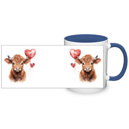 Heart Highland Cow 11oz  Mug
