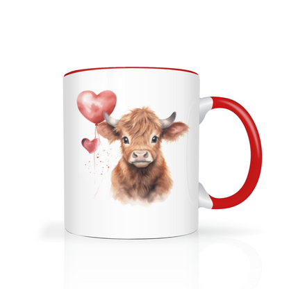 Heart Highland Cow 11oz  Mug