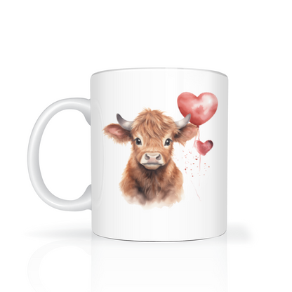 Heart Highland Cow 11oz  Mug