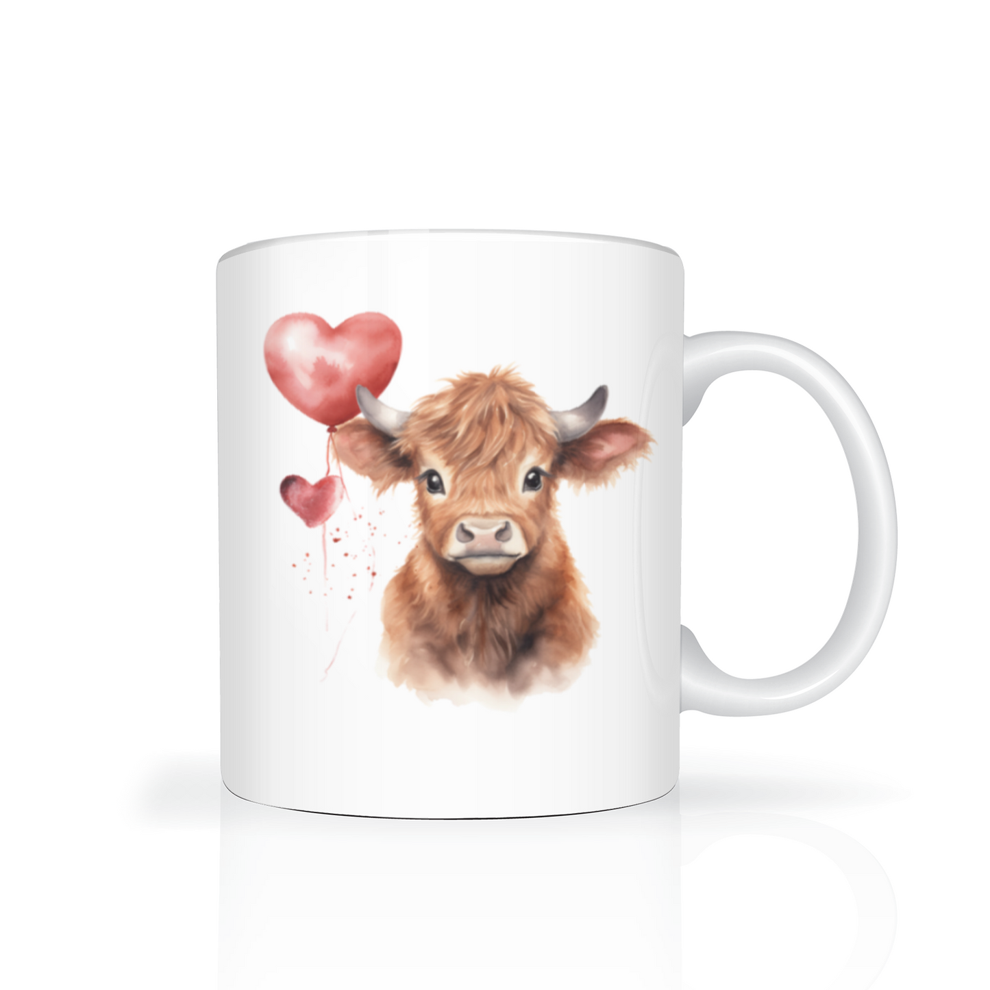 Heart Highland Cow 11oz  Mug