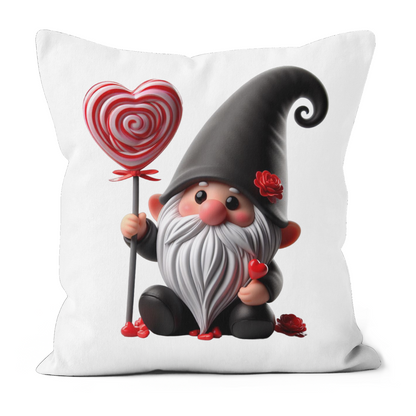 Heart Gonk Printed Faux Suede Cushion