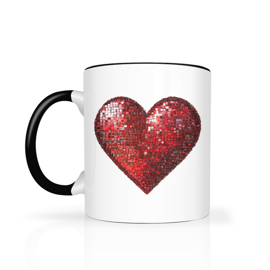 Personalised Valentine's Red Heart  11oz Mug