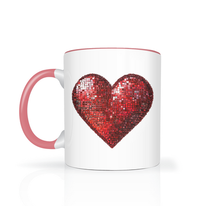 Personalised Red Heart 11oz Mug