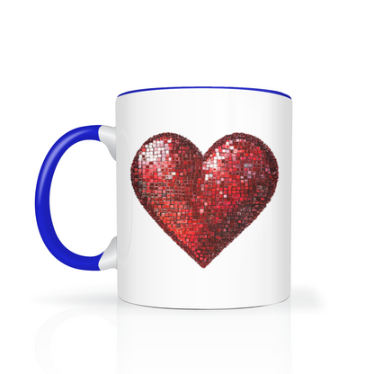 Personalised Red Heart 11oz Mug