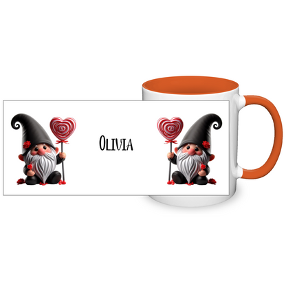 Personalised Valentine's  Mono Gonk  11oz Mug