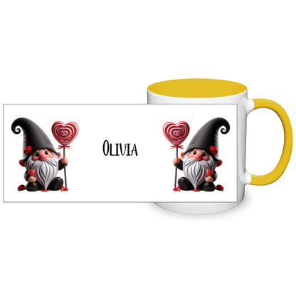 Personalised Valentine's  Mono Gonk  11oz Mug