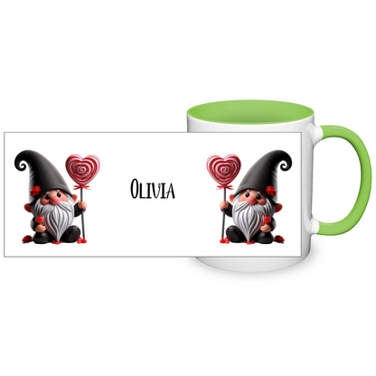 Personalised Valentine's  Mono Gonk  11oz Mug