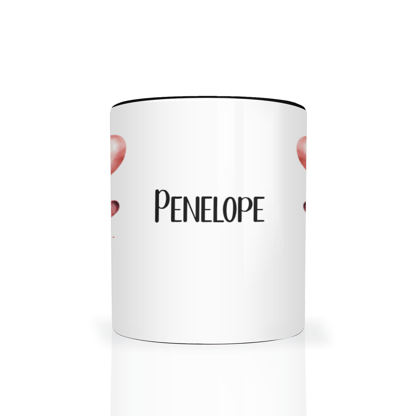 Personalised Heart Highland Cow 11oz Mug