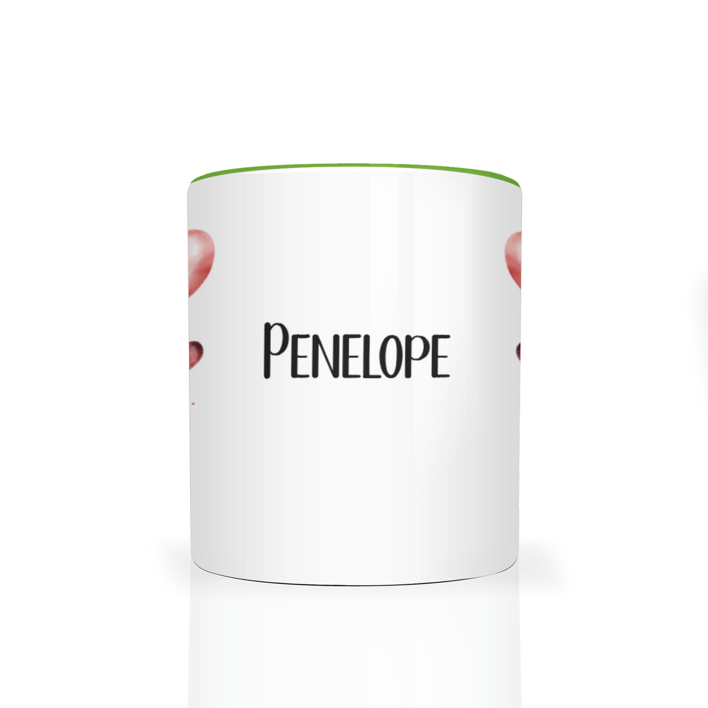 Personalised Heart Highland Cow 11oz Mug