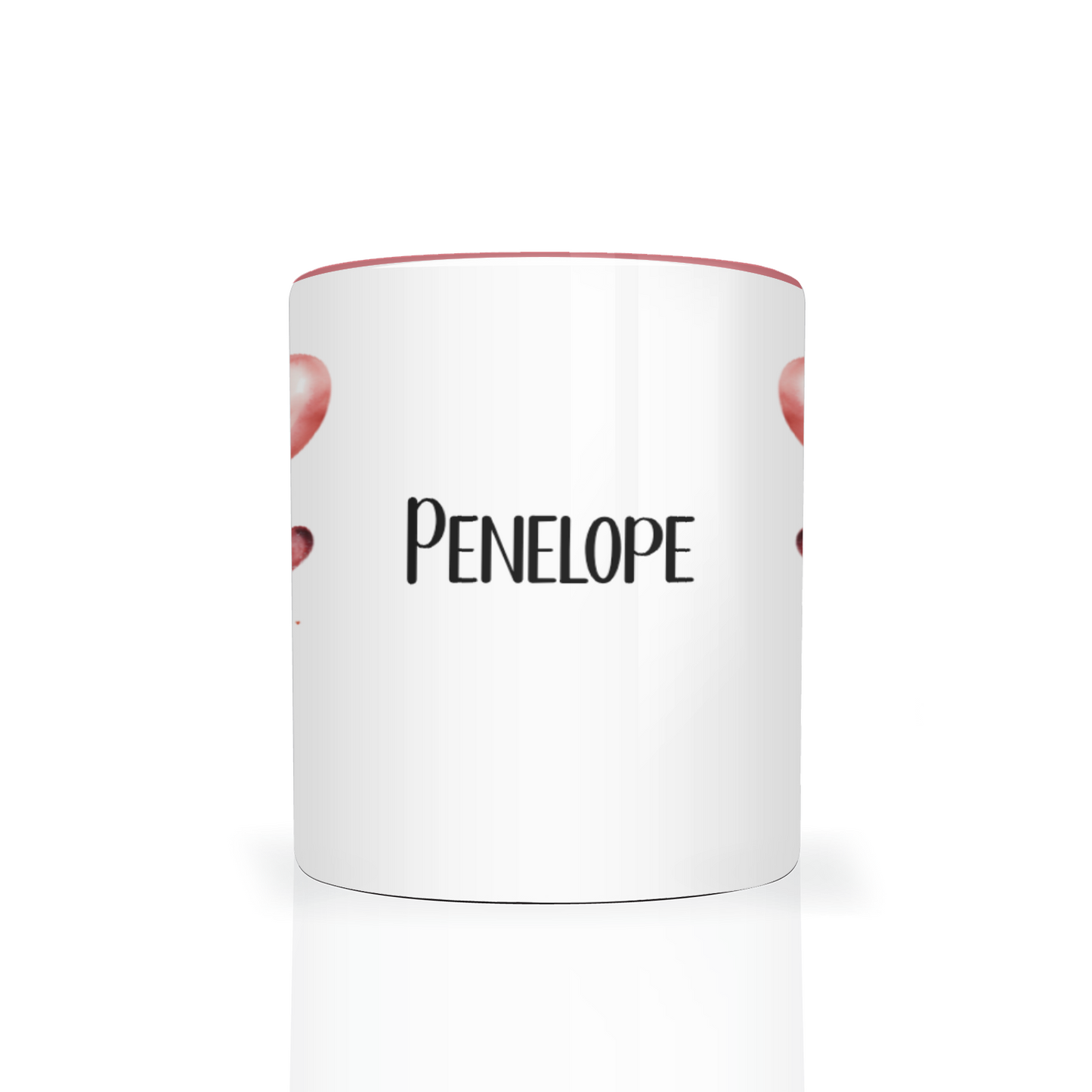 Personalised Heart Highland Cow 11oz Mug