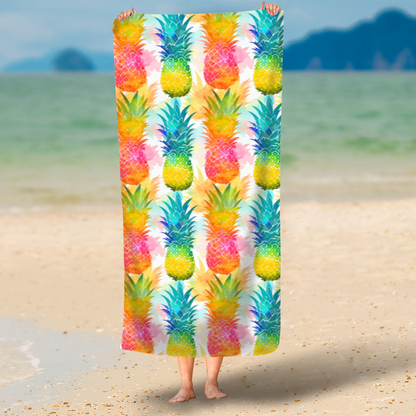 Cool Pineapple Printed Beach Towel